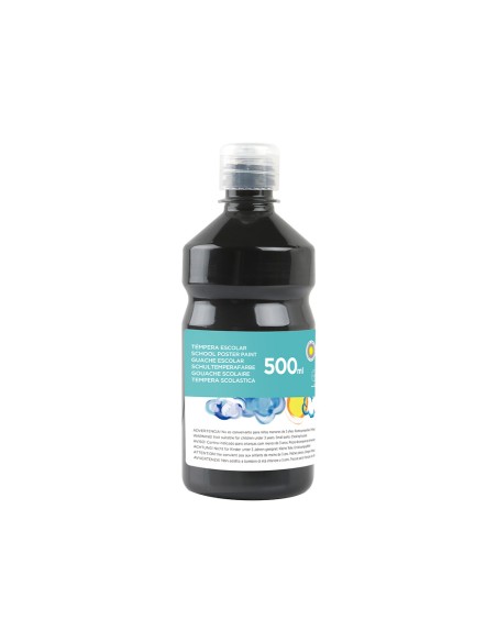Tempera liquida liderpapel escolar 500 ml negro
