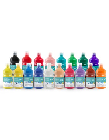 Tempera liquida liderpapel escolar 500 ml verde