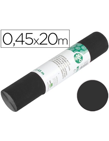 Rollo adhesivo liderpapel unicolor negro mate rollo de 045 x 20 mt