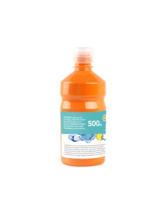 Tempera liquida liderpapel escolar 500 ml naranja
