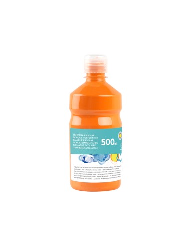 Tempera liquida liderpapel escolar 500 ml naranja