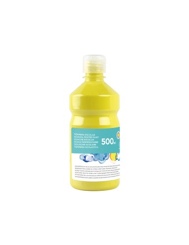 Tempera liquida liderpapel escolar 500 ml amarillo limon