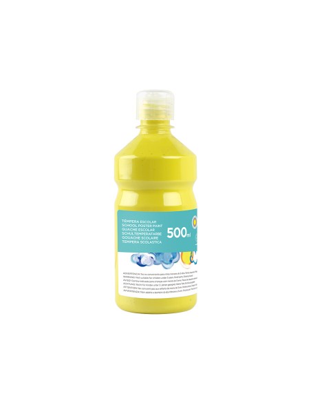 Tempera liquida liderpapel escolar 500 ml amarillo limon