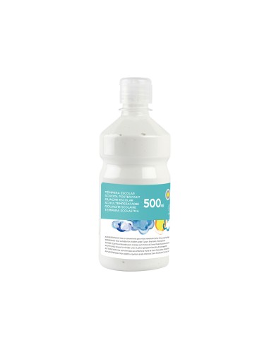 Tempera liquida liderpapel escolar 500 ml blanco