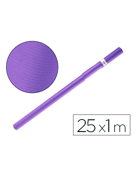Papel kraft liderpapel violeta rollo 25x1 mt