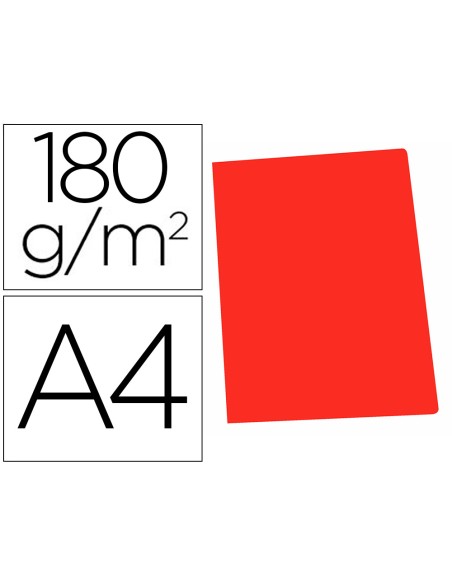 Subcarpeta cartulina gio din a4 rojo pastel 180 g m2