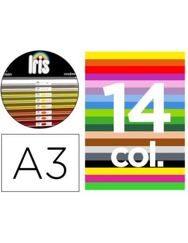 Cartulina guarro a 3 297x42 cms contenido c colores surtidos 185 grs