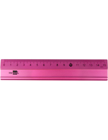 Regla liderpapel 15 cm aluminio colores surtidos