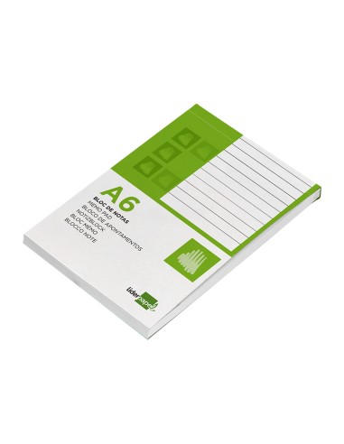 Bloc notas liderpapel horizontal a6 80 hojas 60g m2 perforado