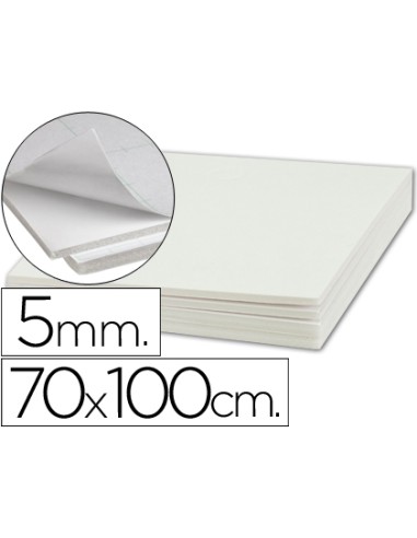 Carton pluma liderpapel blanco adhesivo 1 cara 70x100 cm espesor 5 mm