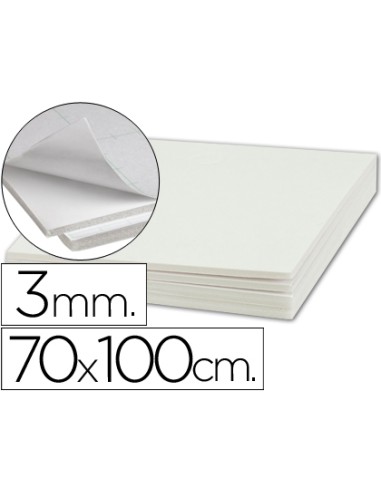 Carton pluma liderpapel blanco adhesivo 1 cara 70x100 cm espesor 3 mm