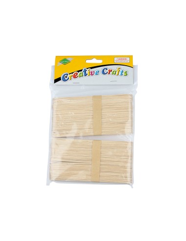 Palillo para manualidades liderpapel madera color natural 15x2 cm bolsa de 100 unidades
