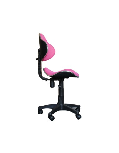 Silla giratoria q connect respaldo medio regulable altura 820120mm ancho 430mm y prof 440 mm rosa