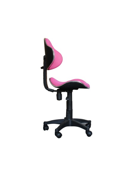 Silla giratoria q connect respaldo medio regulable altura 820120mm ancho 430mm y prof 440 mm rosa