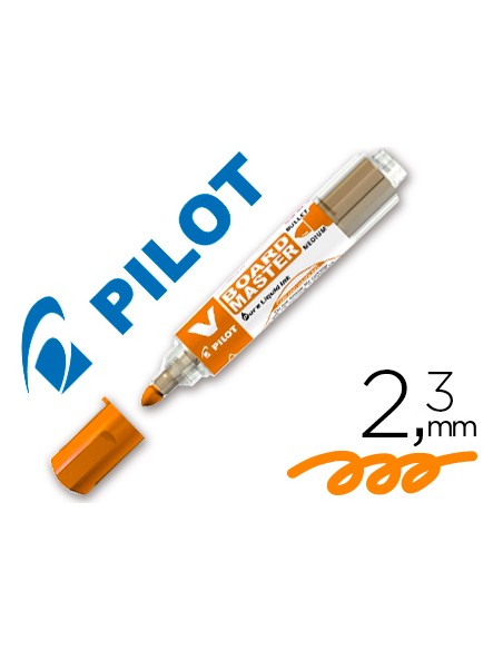 Rotulador pilot v board master para pizarra blanca naranja tinta liquida trazo 23mm