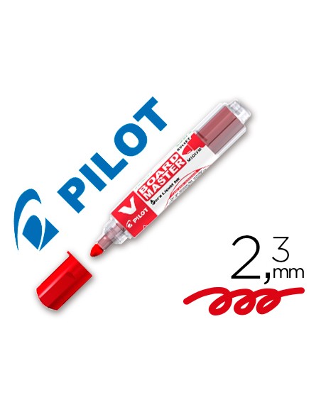 Rotulador pilot v board master para pizarra blanca rojo tinta liquida trazo 23mm