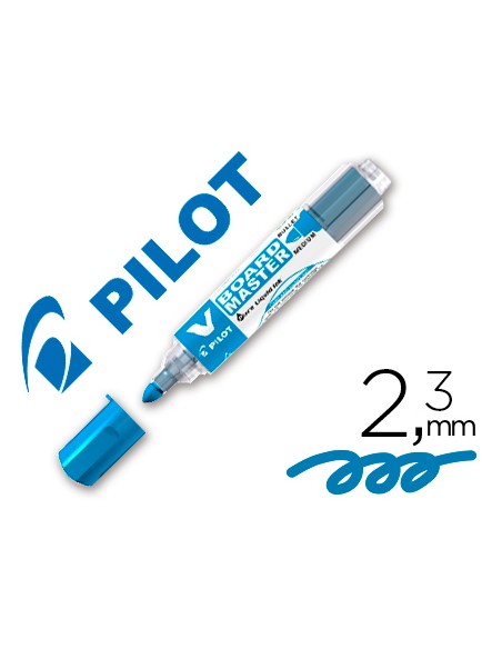 Rotulador pilot v board master para pizarra blanca azul tinta liquida trazo 23mm