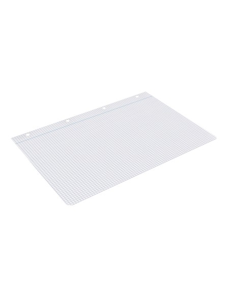 Recambio liderpapel a4 100 hojas 100g m2 cuadro 4mm con margen 4 taladros