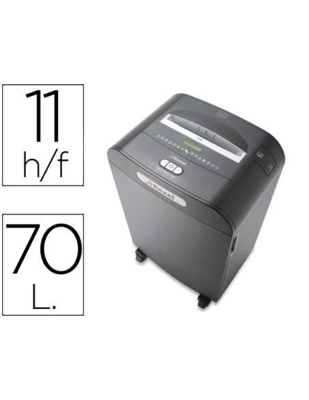 Destructora de documentos rexel antiatasco mercury rdm1170 capacidad de corte 11 h destruye grapas y clips