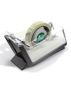 Portarrollo sobremesa scotch transparente c 11 de 19mm x 66 mt incluye cinta magic