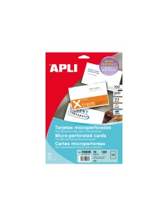 Tarjeta de visita apli microperforada 200 gr acabado mate 90x508 mm impresora ink jet y laser