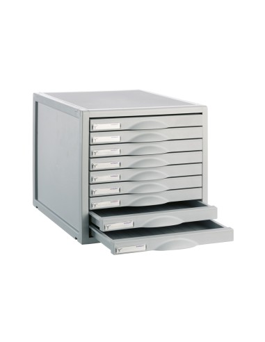 Fichero cajones de sobremesa 8409c 356x316x303 mm 9 cajones color gris