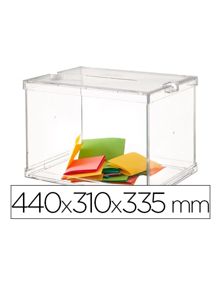Urna electoral plegable con precintos de seguridad 440x310x315mm