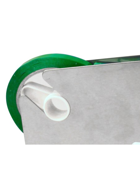 Cinta adhesiva q connect 66m x 9mm verde para cerrar bolsas