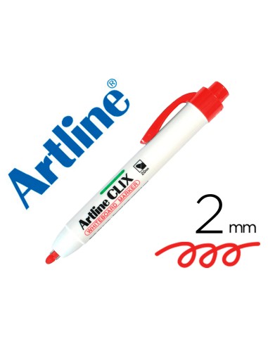 Rotulador artline clix pizarra ek 573a rojo punta retactil redonda 2 mm