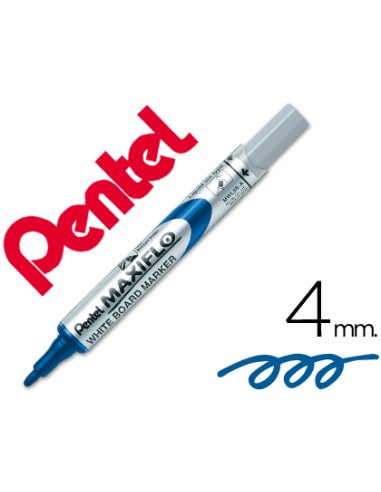 Rotulador maxiflo pentel para pizarra blanca color azul