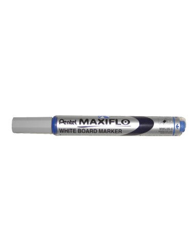 Rotulador maxiflo pentel para pizarra blanca color azul