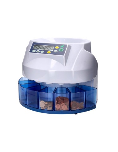 Contador y clasificador de mon edas q connect suma resta y totaliza 216 monedas minuto