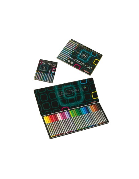 Rotulador alpino colorful c de 36 caja metal