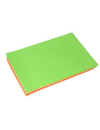 Papel color liderpapel a4 75gr neon 4 colores surtidos paquete de 100 hojas