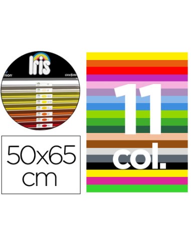 Cartulina guarro 50x65 conteni do c 25 hojas x 5 colores 25 hojas x 4 colores fluo 25hojas x 2 colores metal 185g