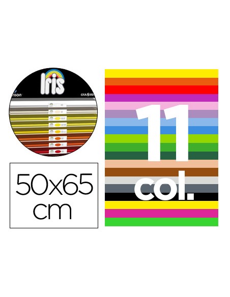Cartulina guarro 50x65 conteni do c 25 hojas x 5 colores 25 hojas x 4 colores fluo 25hojas x 2 colores metal 185g