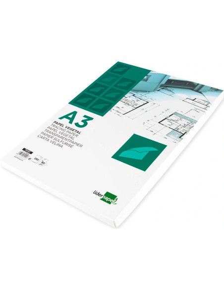 Papel dibujo liderpapel 297x420mm 90g m2 vegetal