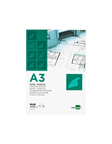 Papel dibujo liderpapel 297x420mm 90g m2 vegetal