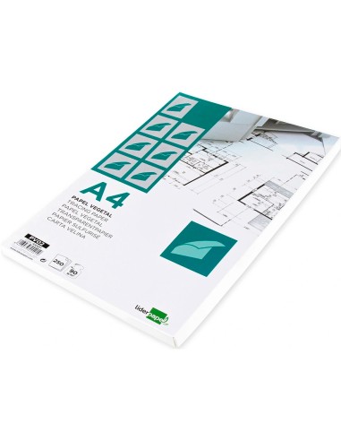 Papel dibujo liderpapel 210x297mm 90g m2 vegetal