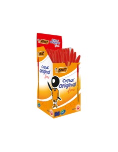 Boligrafo bic cristal punta fina rojo