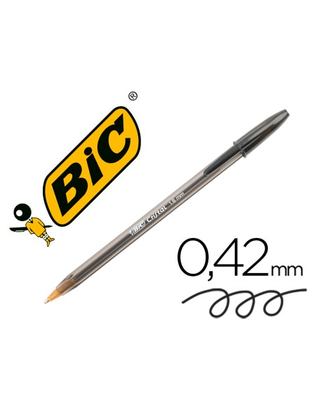 Boligrafo bic cristal x large tinta negro 16 mm