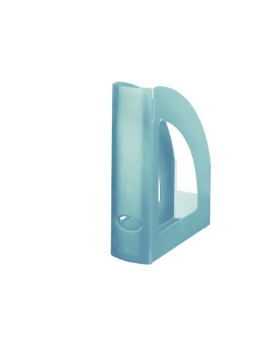 Revistero plastico q connect turquesa translucido
