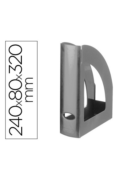 Revistero plastico q connect gris opaco