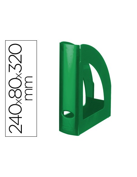 Revistero plastico q connect verde opaco