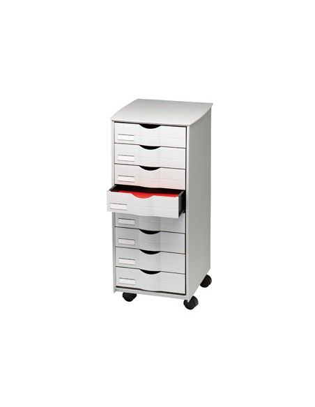 Mueble auxiliar paperflow para oficina 8 cajones en color gris 5x825x382 715x316x343 cm