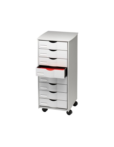 Mueble auxiliar paperflow para oficina 8 cajones en color gris 5x825x382 715x316x343 cm