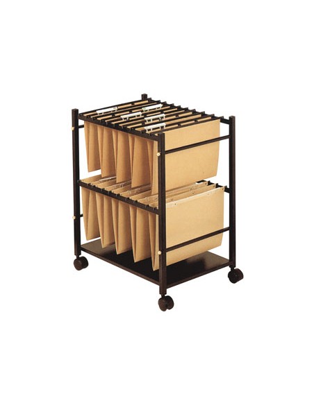 Carrito para carpetas colgantes q connect negro con ruedas para carpetas tamano folio carro fijo Carrito para carpetas colgantes q connect negro con ruedas para carpetas tamano folio carro fijo