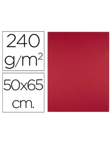 Cartulina liderpapel 50x65 cm 240g m2 rojo navidad