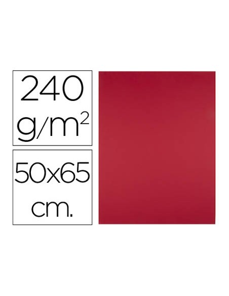 Cartulina liderpapel 50x65 cm 240g m2 rojo navidad