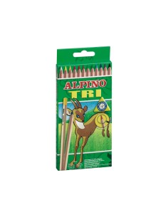 Lapices de colores alpino tri estuche de 12 colores surtidos